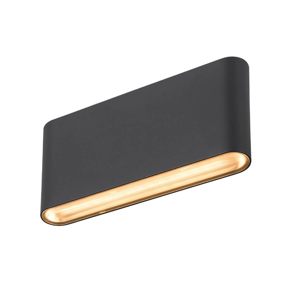 Spot mural LED Oval 18 Haut et bas - noir Spot mural LED Oval 18 Haut et bas - noir