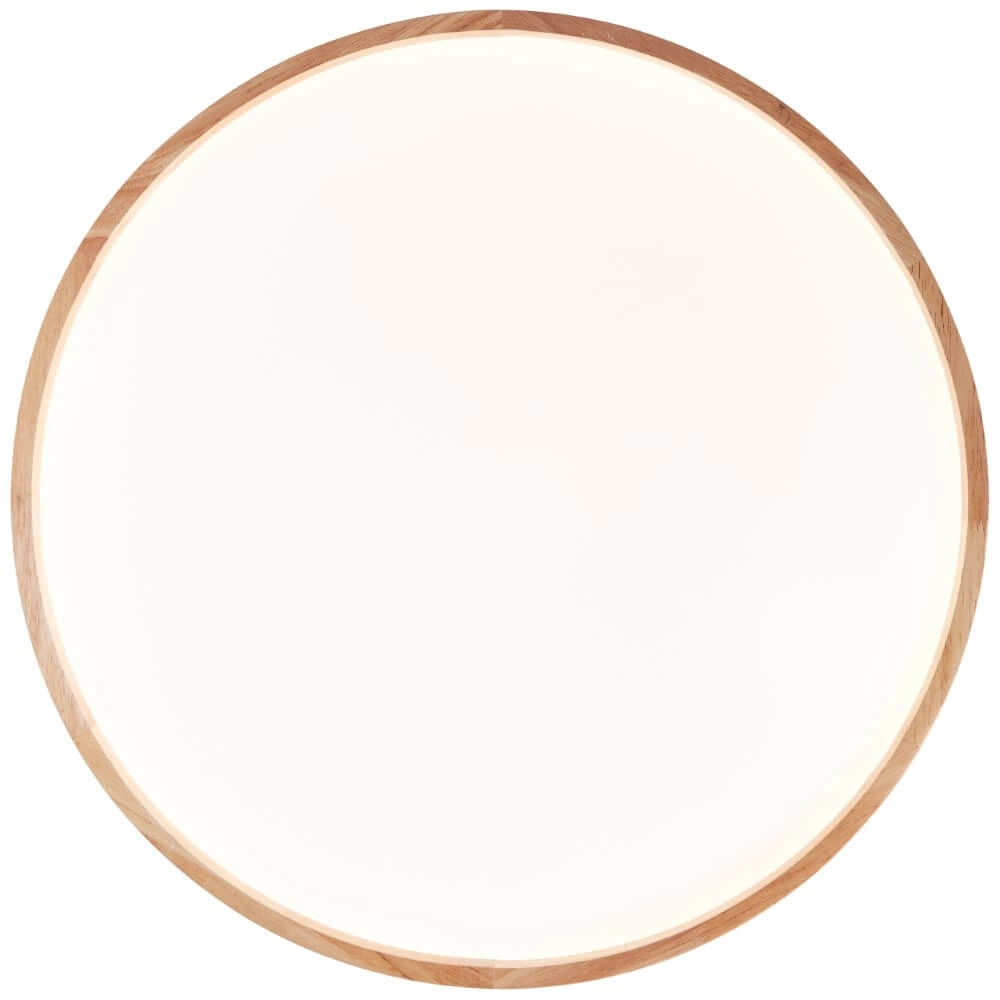 Plafonnier Alson Ø 49,5cm blanc avec bois Brilliant 4004353411274