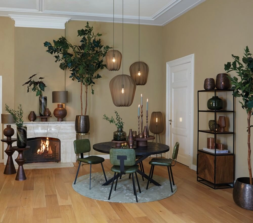 Lampadaire bohème Plumeria vert Ø 42cm Light & Living 8717807651312