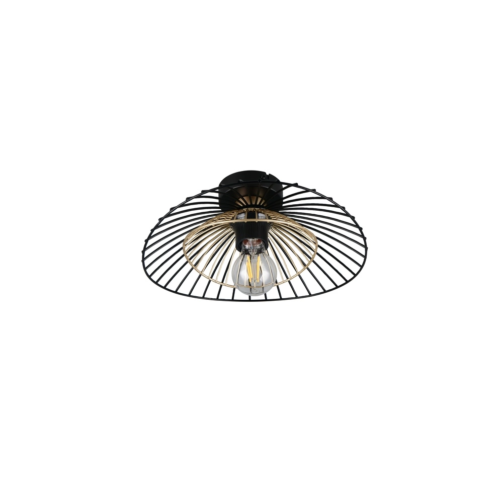 Lampe de plafond Lauris Ø 30cm noir Trio 4017807678116