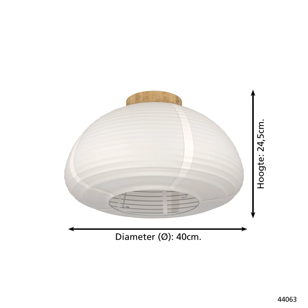 Lampe de plafond Summerhill Ø 40cm - papier de voyage Eglo 9002759440633