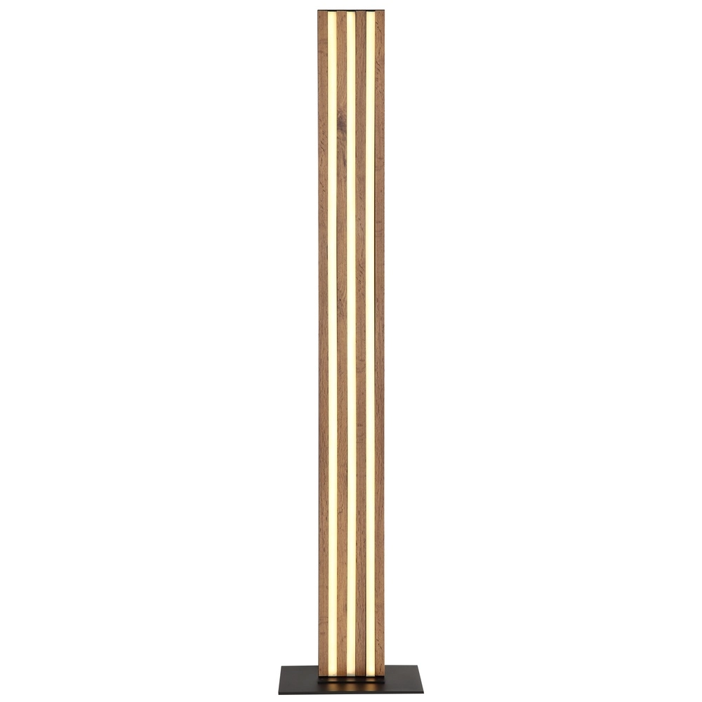 Lampe de pied Hayden noir avec bois Globo 9007371580583