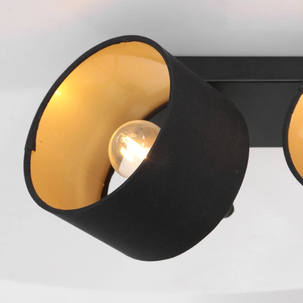 Plafonnier noir Ornoir 2 lumières Steinhauer 8712746151411