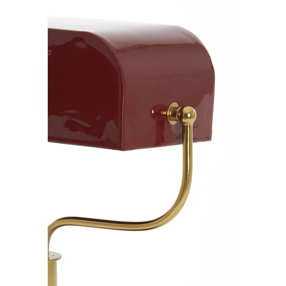 Lampe de banquier Ayer Bordeaux avec or Light & Living 8717807742850