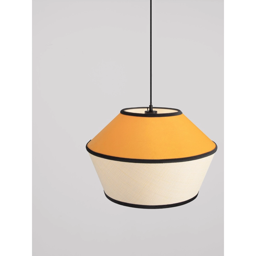 Lampe suspendue Veliss blanc avec jaune Lyora 5212017493859