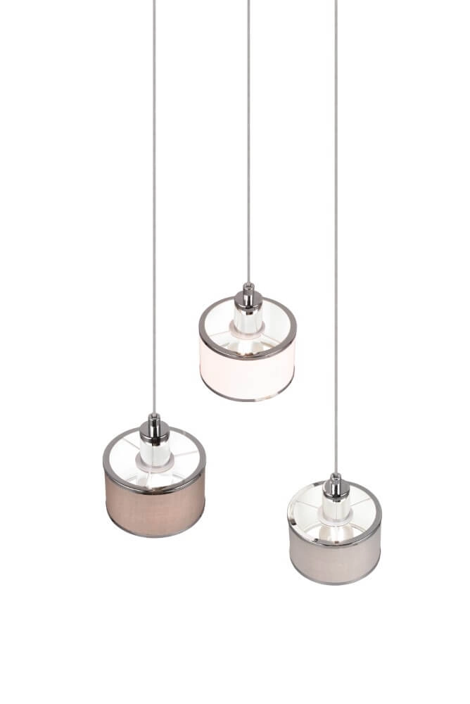 Lampe suspendue 3 lumières Kaprun rond Ø 29cm Trio 4017807581164