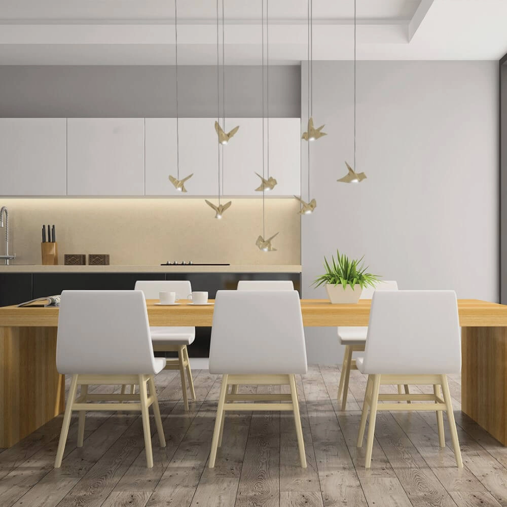 Lampe suspendue 8 lumières Paratebueno 2 laiton Stars of Light 9008606292196