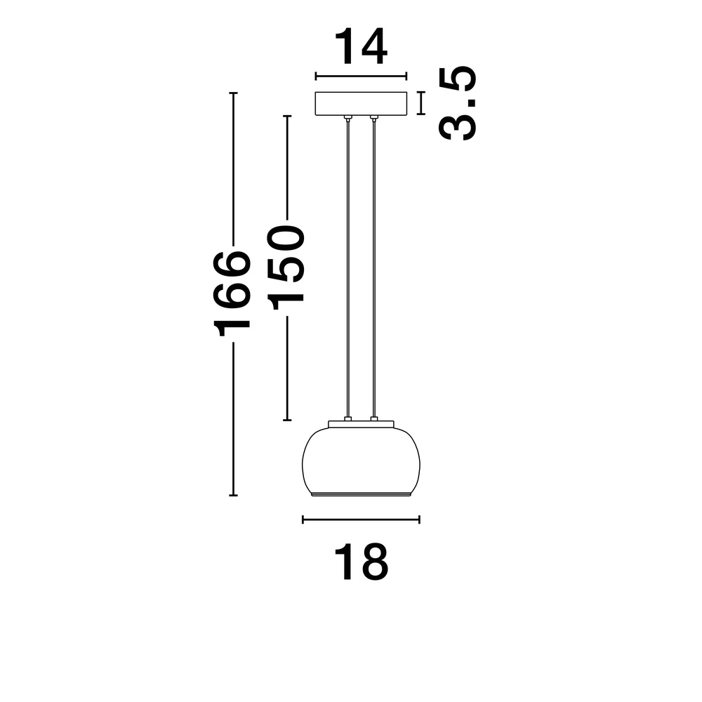 Suspension moderne Bios Simple, Noir Lyora 5212017458513