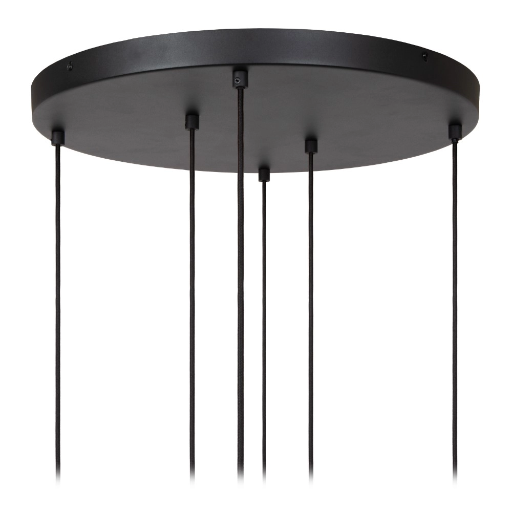 Lampe suspendue à 4 lumières Joanet Ø 65 cm d’or avec verre fumé Lucide 5411212452924