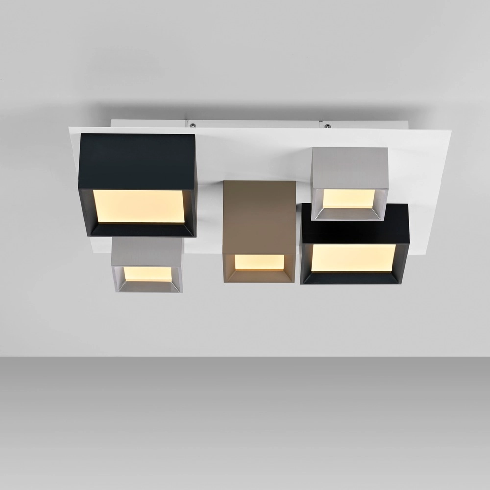 Lumière LED de plafond Pure Manhattan 5 lumières Paul Neuhaus 4012248396889