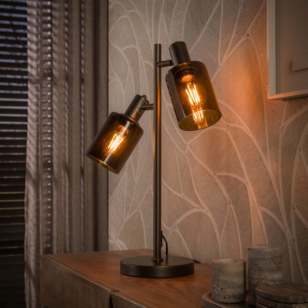 Lampe de table Sepiora Sienna Brown 2 lumières