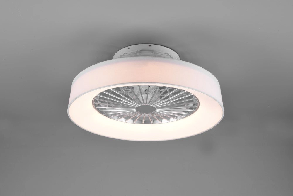 Ventilateur de plafond LED Farsund 47cm blanc Trio 4017807491074