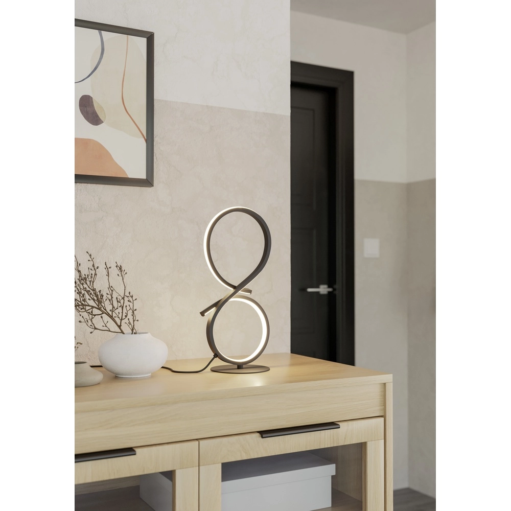 Lampe de table LED moderne Serpins 40 cm - noir Eglo 9008606313686