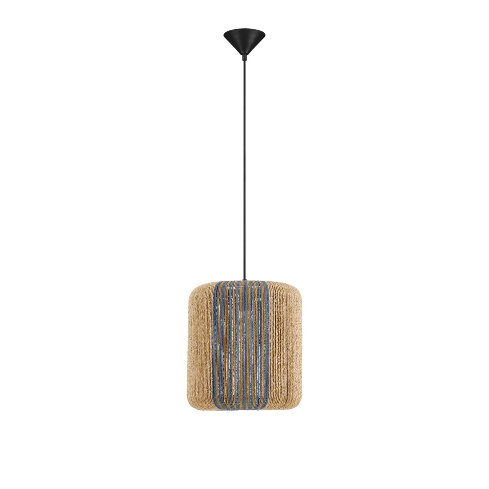 Suspension Abby Ø 33cm bleu avec marron Lyora 5212017477316