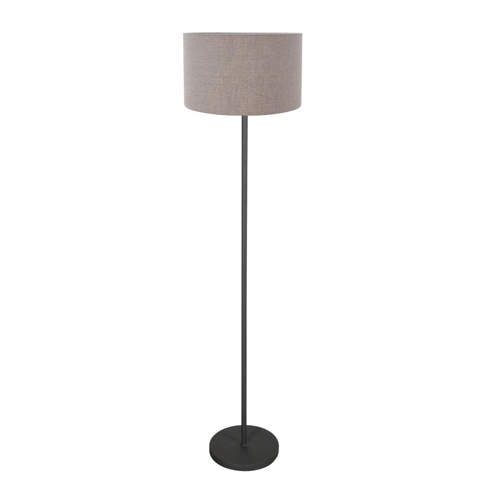 Lampadaire noir Noor avec capot gris Steinhauer 8712746182392