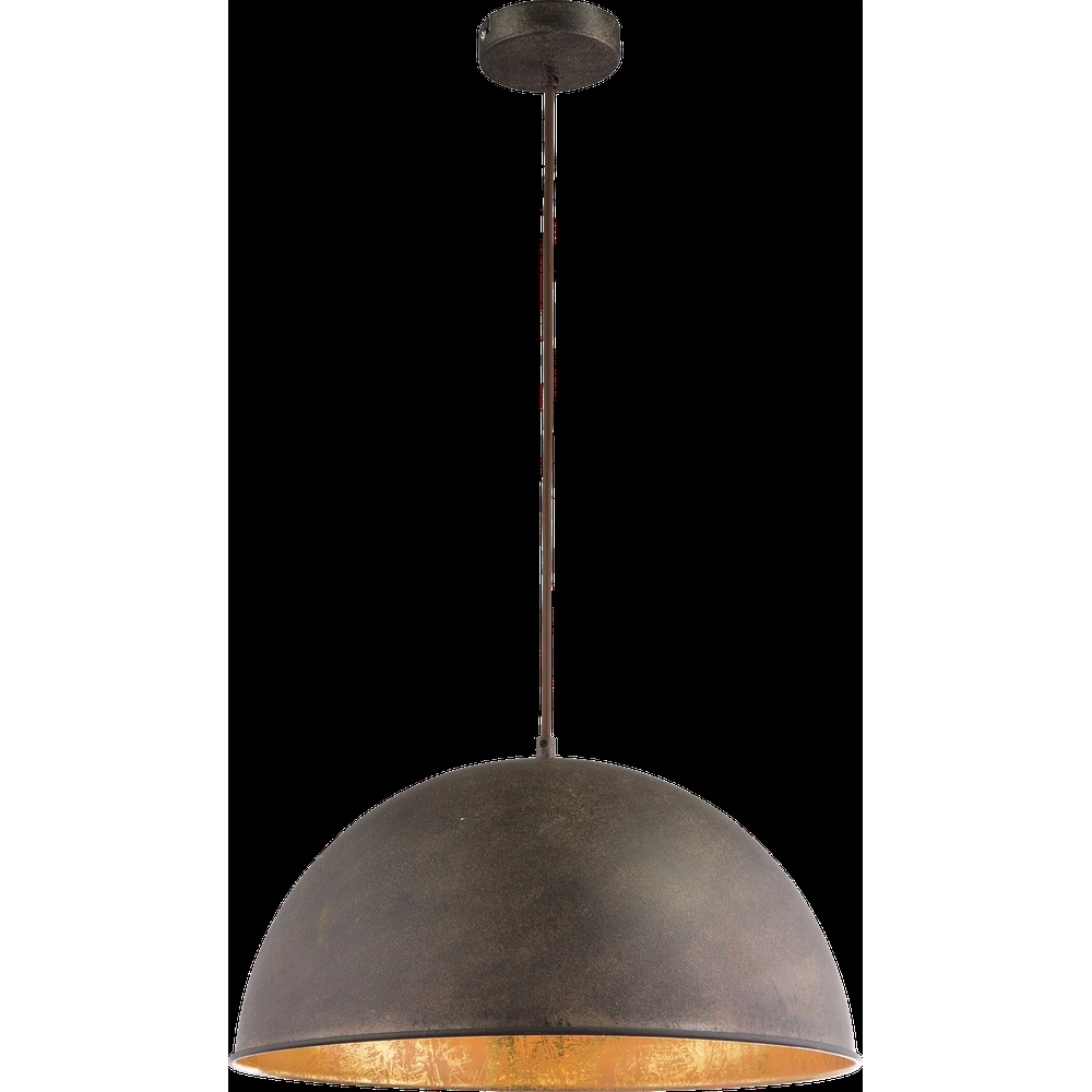 Lampe suspendue Xirena I Ø 41 cm brun rouille Globo 9007371354153