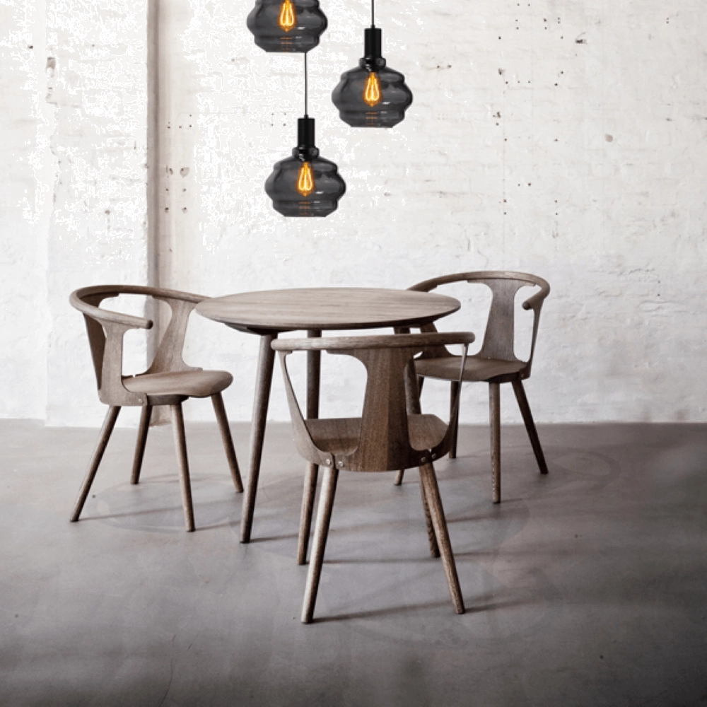 Suspension loft 3 lumières - noire - Porto avec verres à fumée Ball - Ø 24cm Masterlight 8718121270722