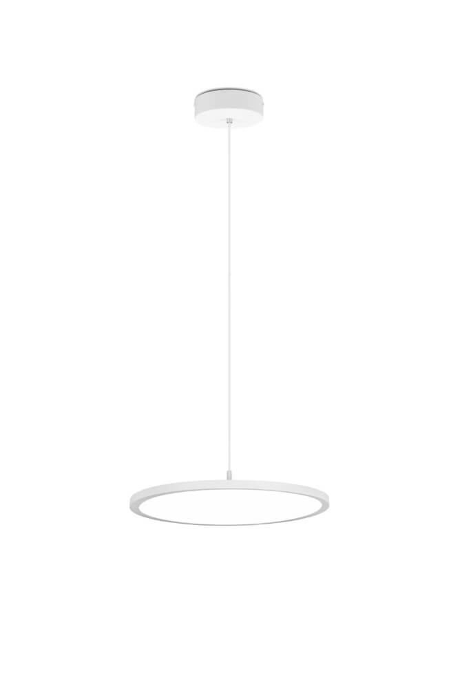 Lampe suspendue blanche et épurée Tray Ø40cm Trio 4017807537956