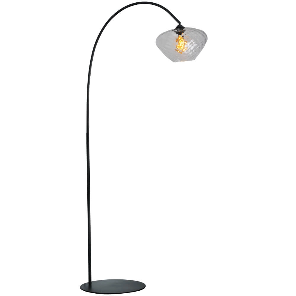 Lampe à arc Porto Verre clair Blossom - Ø 30cm Lampe à arc Porto Verre clair Blossom - Ø 30cm