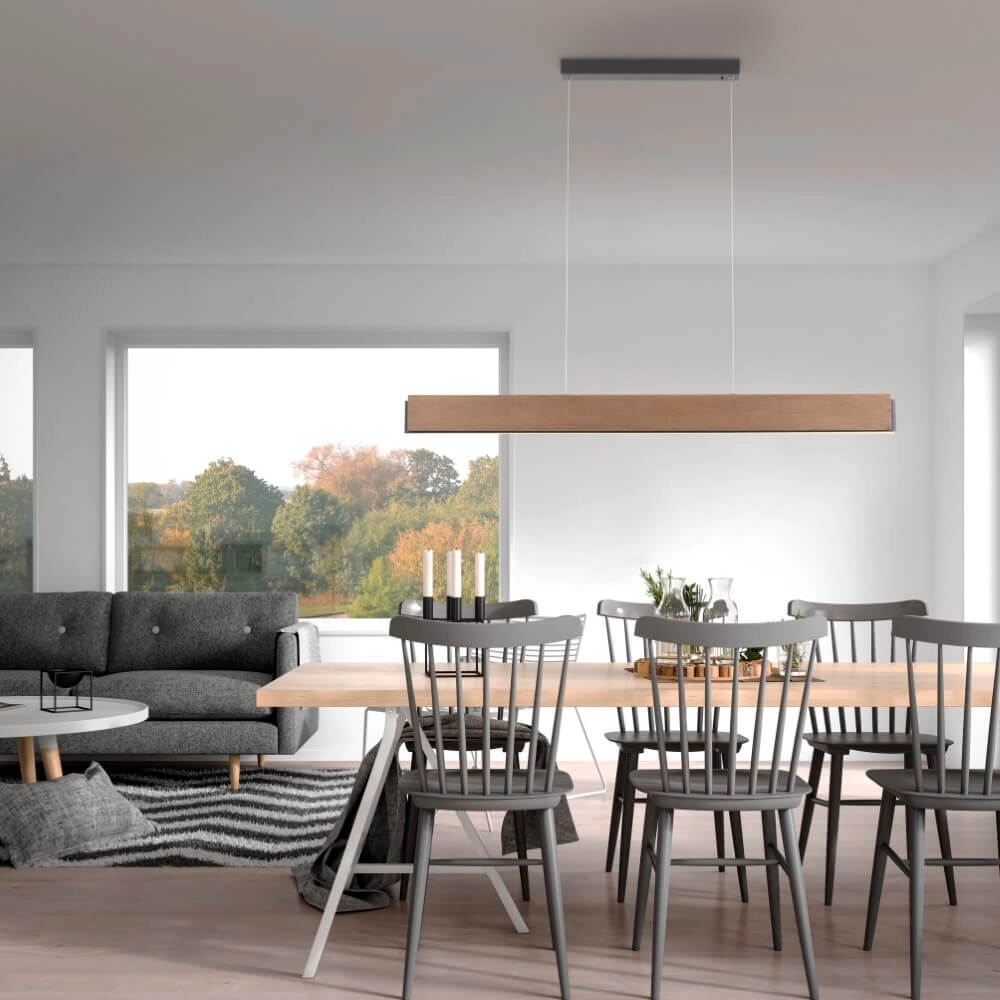 Lampe suspendue design Palma bois Paul Neuhaus 4012248358962