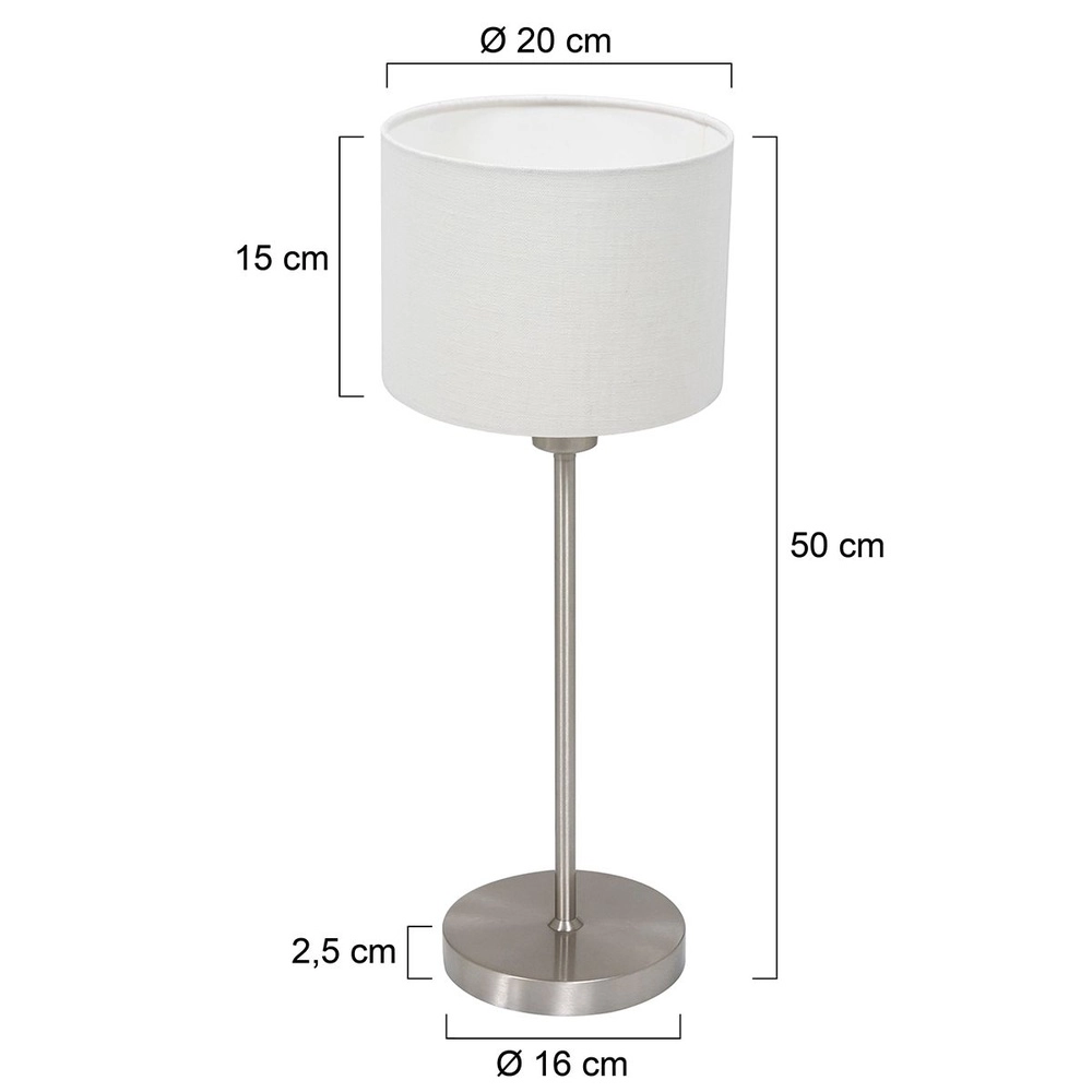 Lampe de table Noor avec capuchon blanc Steinhauer 8712746182088