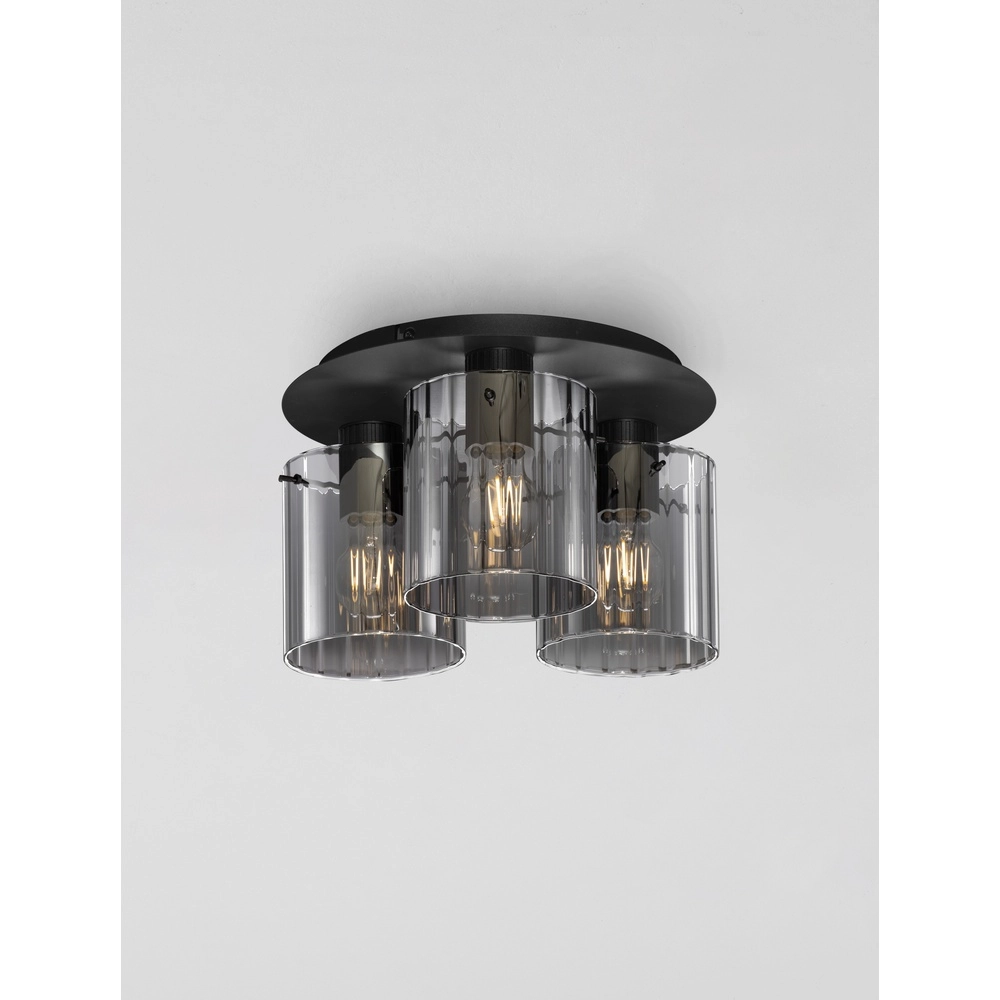 Plafonnier design Mirbi 3 lumières noir Plafonnier design Mirbi 3 lumières noir