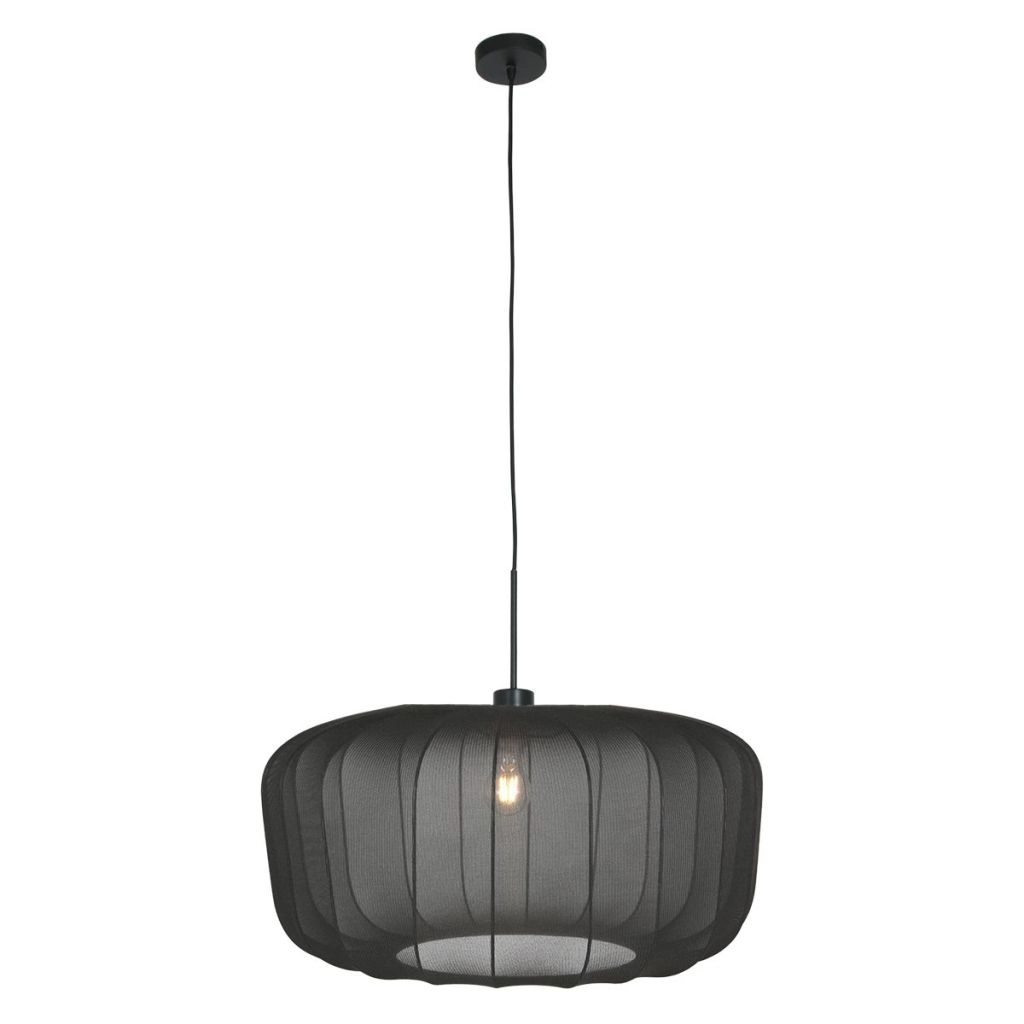 Lampe suspendue Vela Lino avec teinte noire Ø60cm Steinhauer 8712746182804
