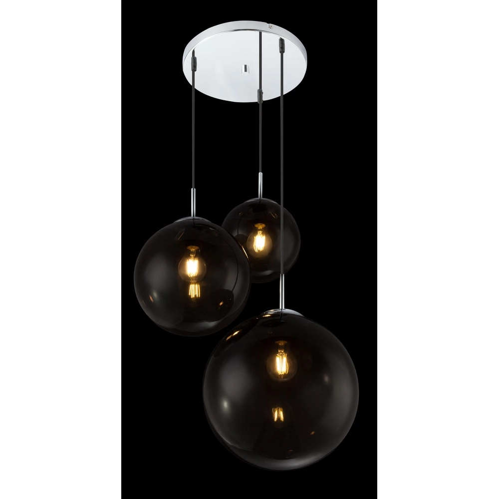 Lampe pendante à 3 lampes Varus Chrome Globo 9007371377473