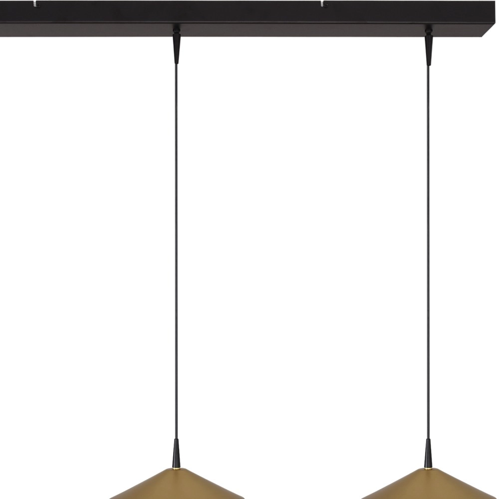 Lampe pendante à 3 lampes Ceppo noir avec or Ø 22cm Masterlight 8718121358437