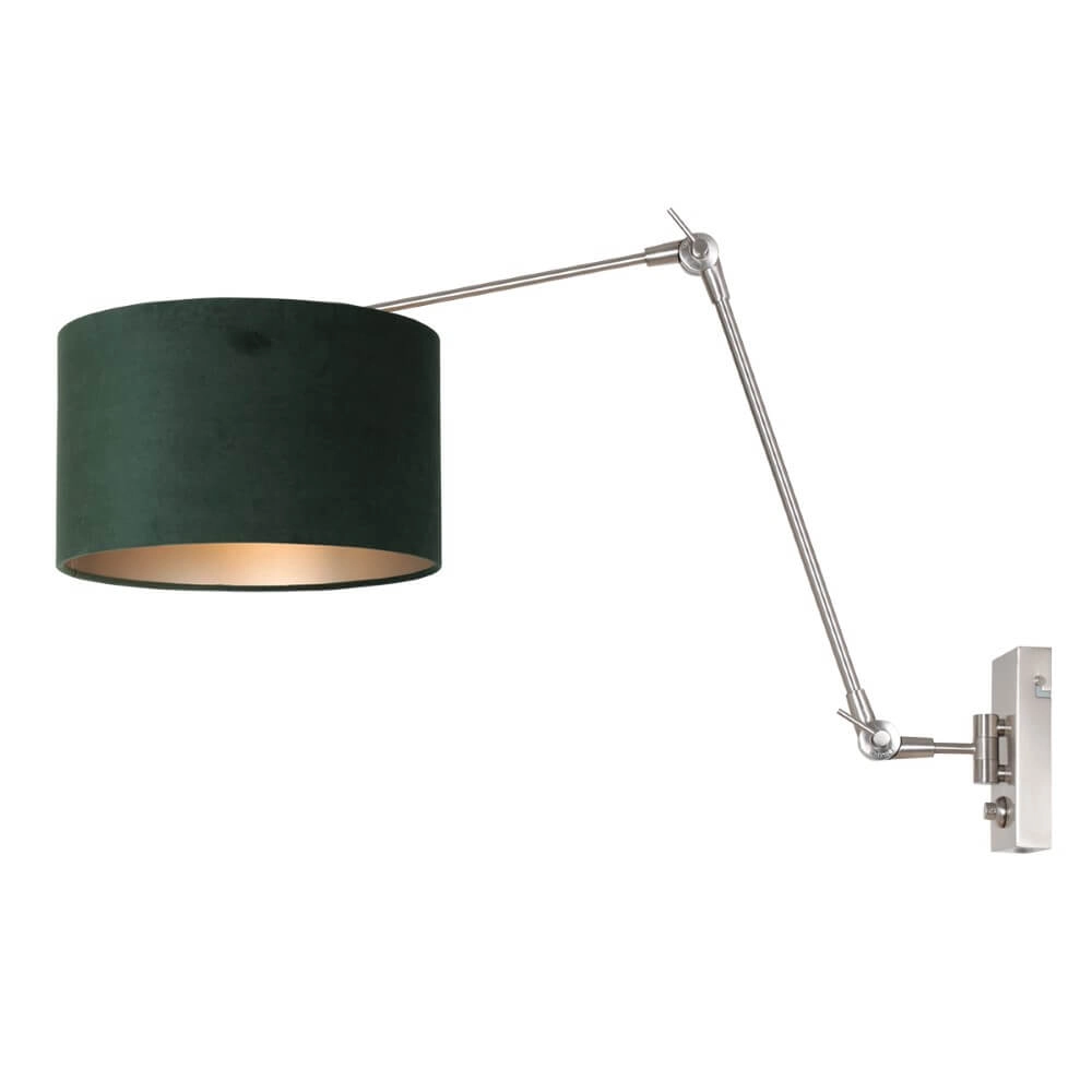 Applique orientable Prestige Chic avec du velours vert