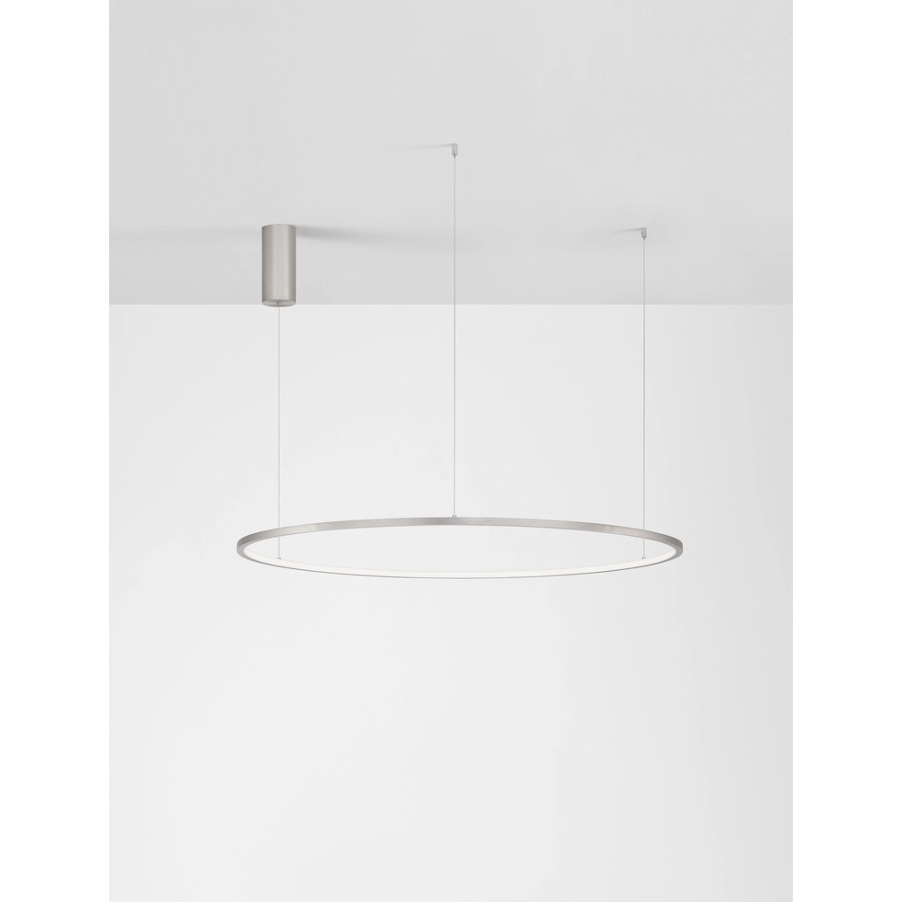 Suspension ronde Tarquin gris argenté Ø 100cm Suspension ronde Tarquin gris argenté Ø 100cm