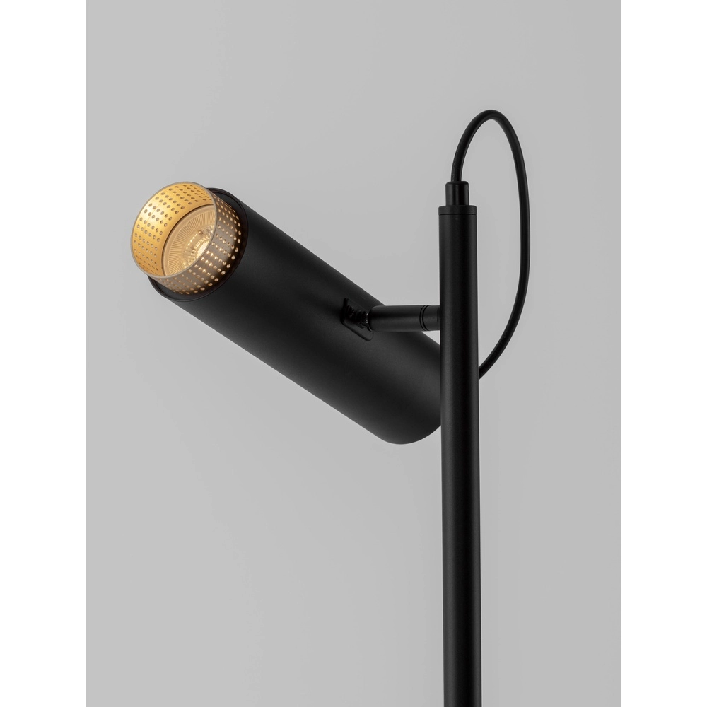 Lampe de lecture Nessi noir avec or Lyora 5212017475220