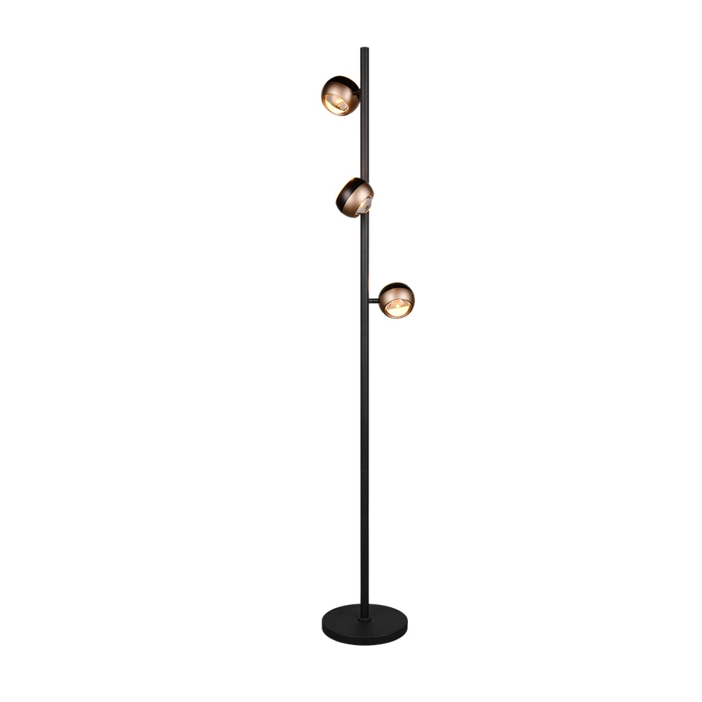 Lampadaire de conception Orbit Noir Trio 4017807619065
