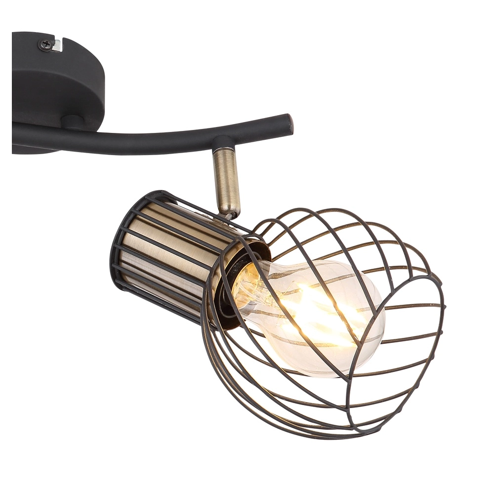 Lampe de plafond Argusto 2-noir clair Globo 9007371390717