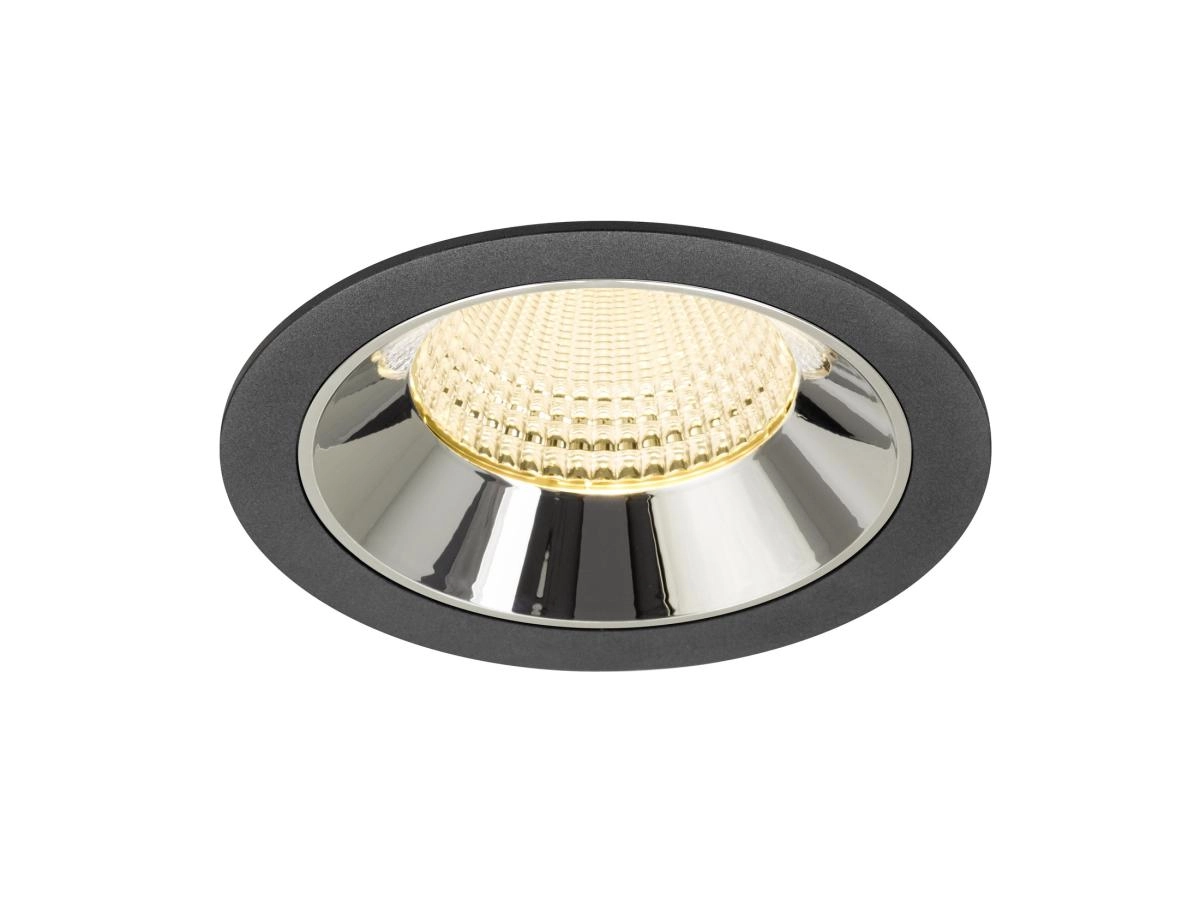 Spot encastré Numinos XL noir/chrome 3000K - 55 deg