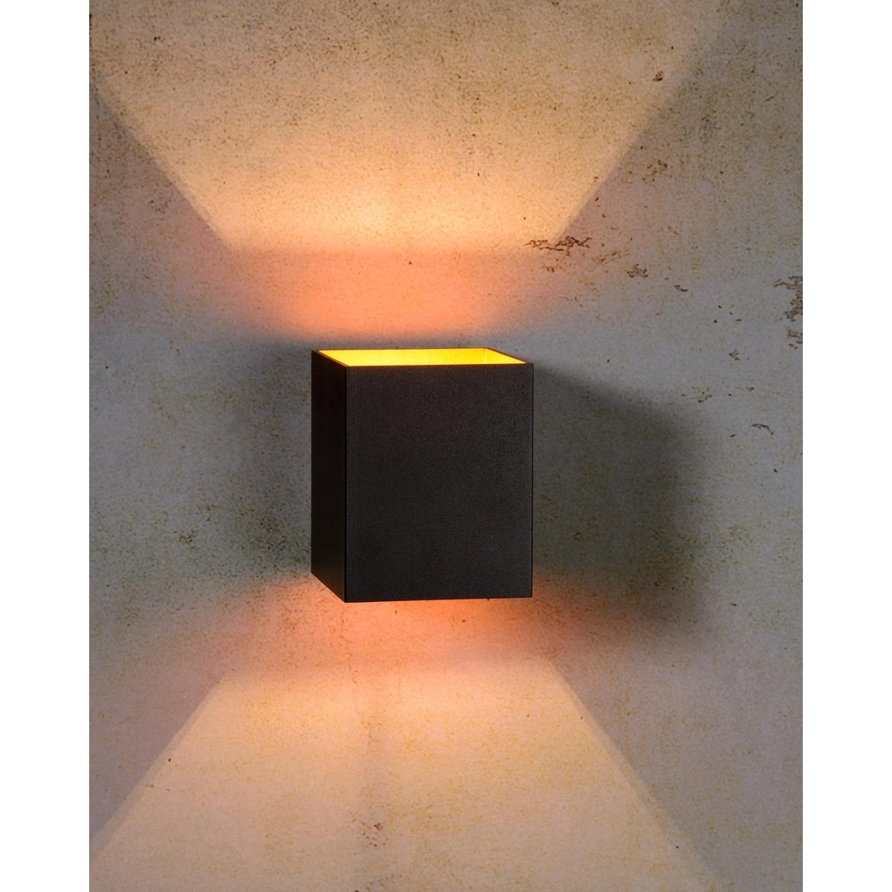 Lampe murale Xera 8 cm de noir Lucide 5411212233660