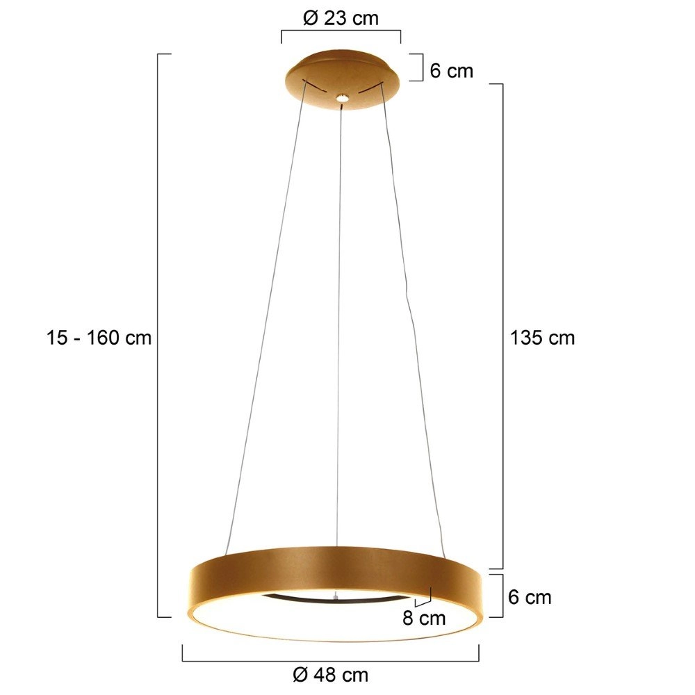 Lampe suspendue à LED Ringlede Ø 48 cm Steinhauer 8712746132861
