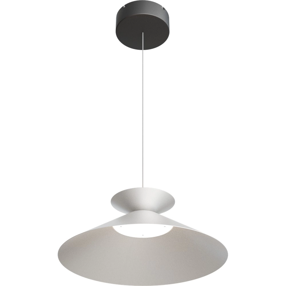 Lampe suspendue Ceppo noir avec nickel Ø 45cm avec uplight