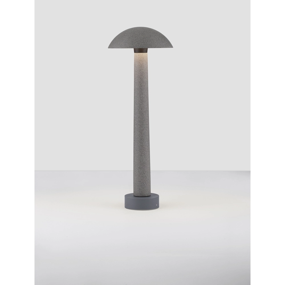 Lampe de jardin ronde Tura gris béton 55cm