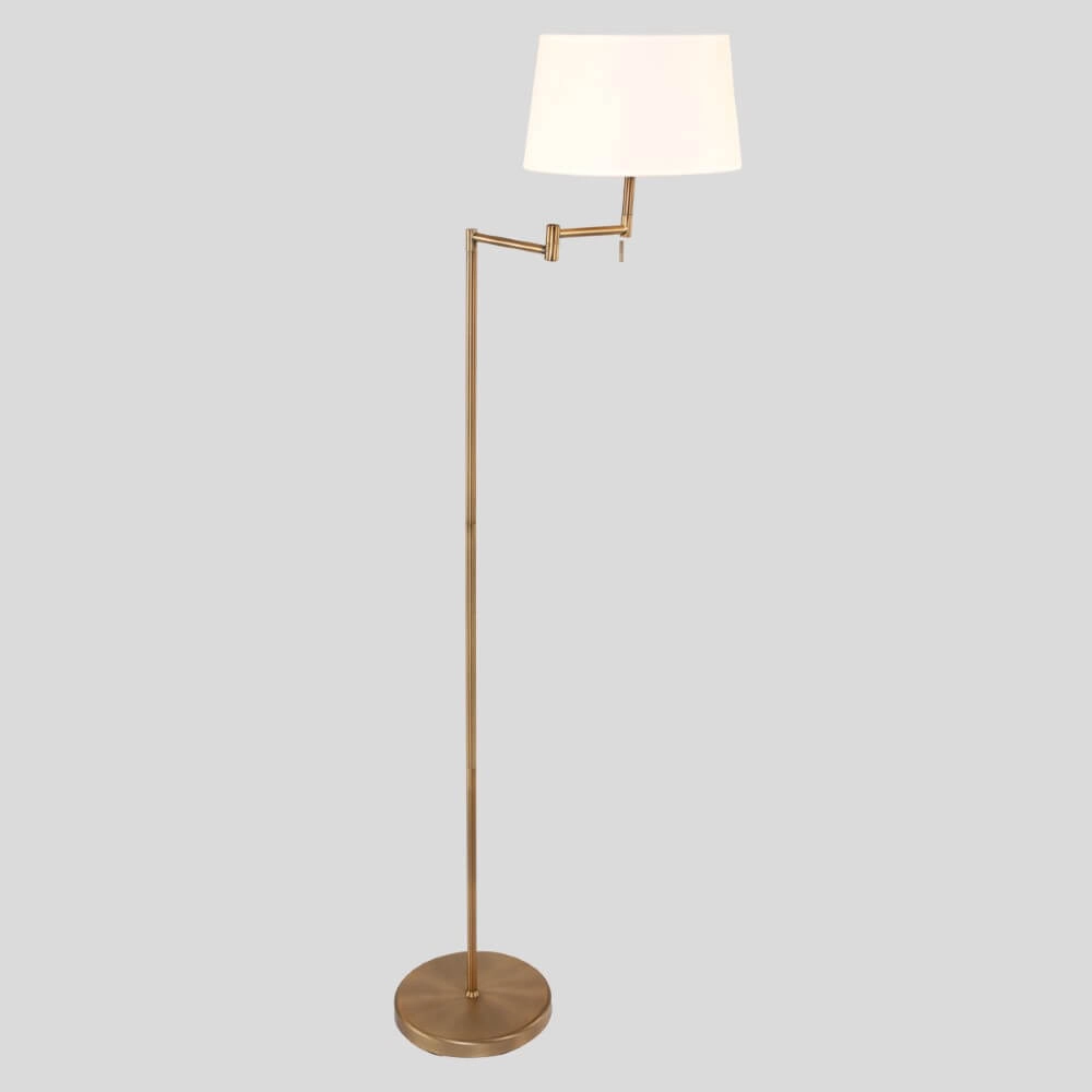 Lampadaire Mexlite 154 cm marron bronze avec abat-jour blanc Steinhauer 8712746048087