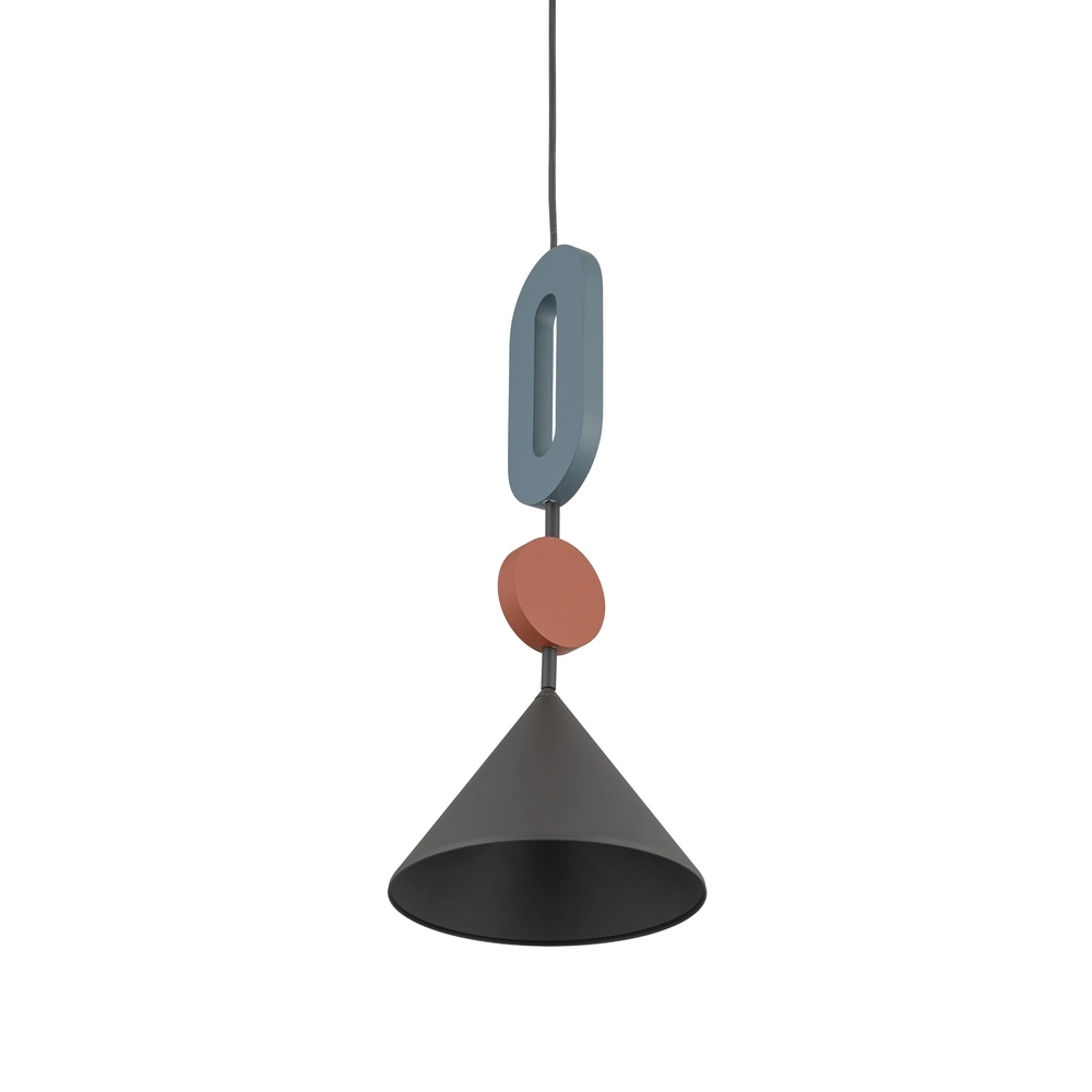 Lampe pendante unique Drops Color bleu umbra Ø 20,5 cm Lyora 5903139120982