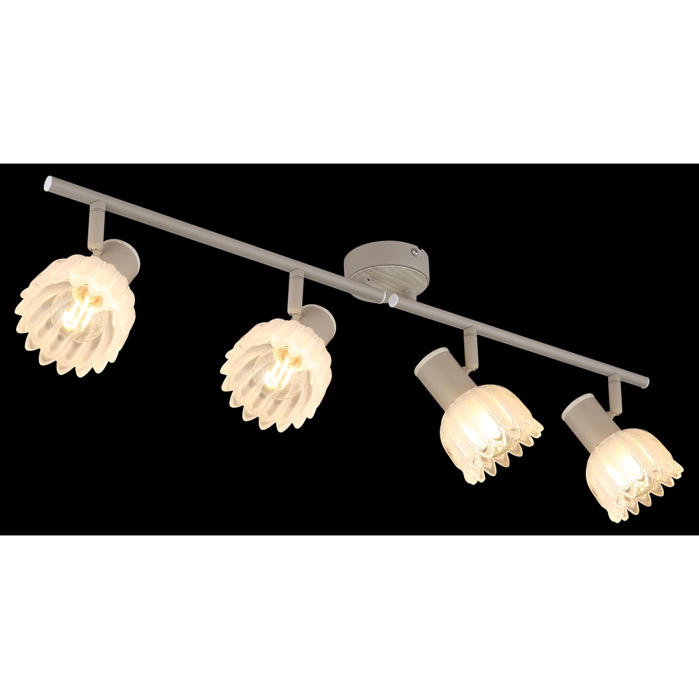 Spot de plafond 4 lumières Planta brun sable Globo 9007371575930