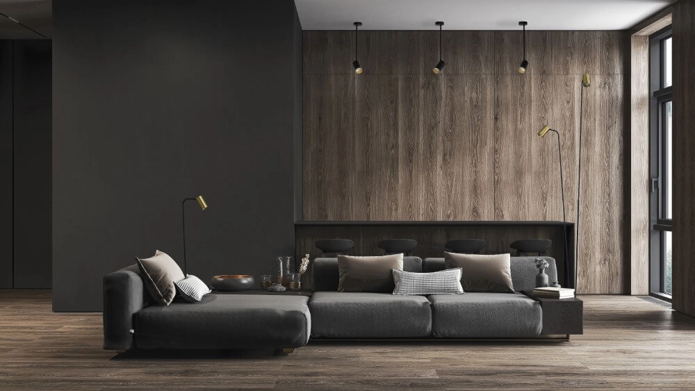 Lampe de lecture chic Mono noir avec de l'or Lyora 5903139771191