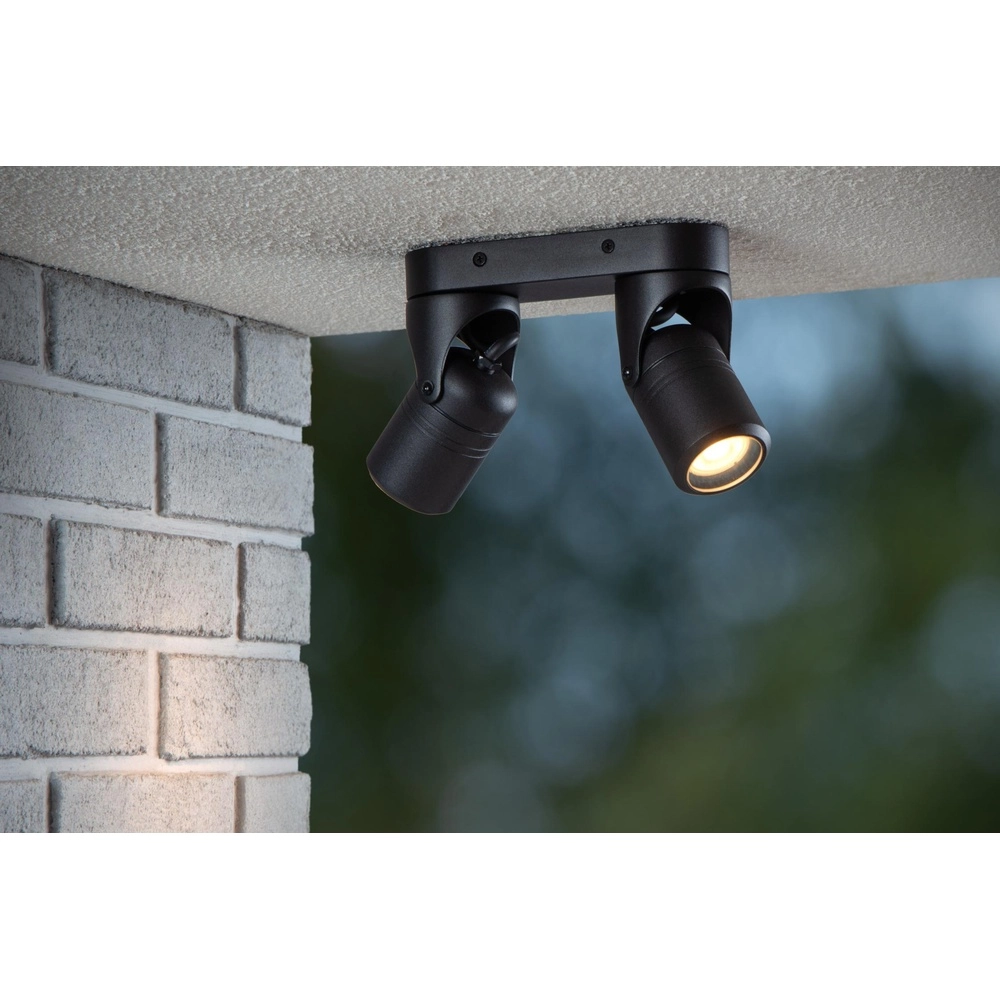 Projecteur de plafond Niort Double Noir Lucide 5411212144393