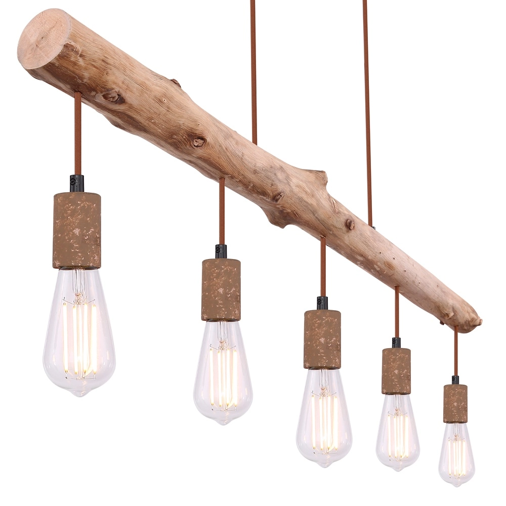 Lampe pendante de salle à manger Jakob brun rouille Globo 9007371389636