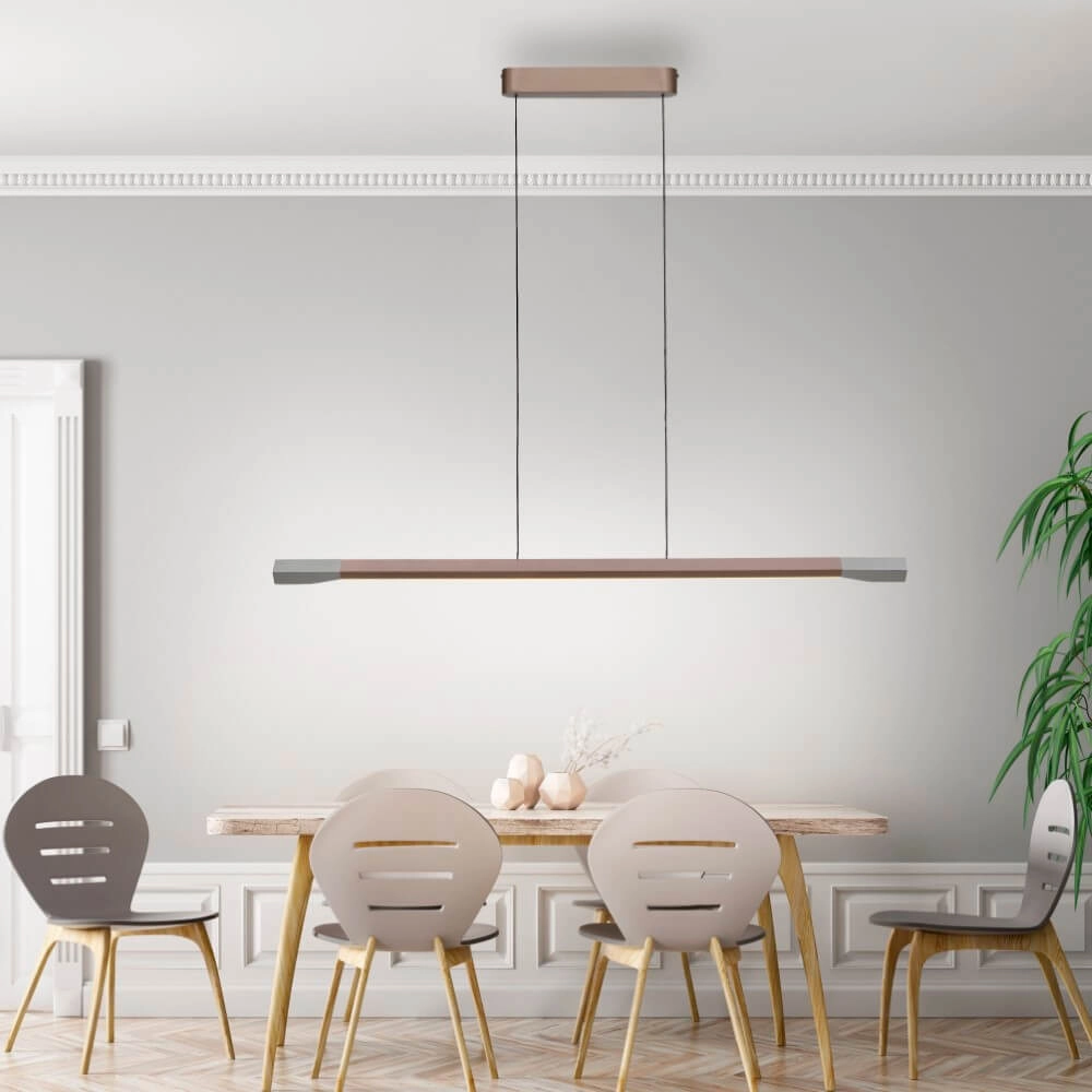 Lampe suspendue design Hoop brun Paul Neuhaus 4012248385968