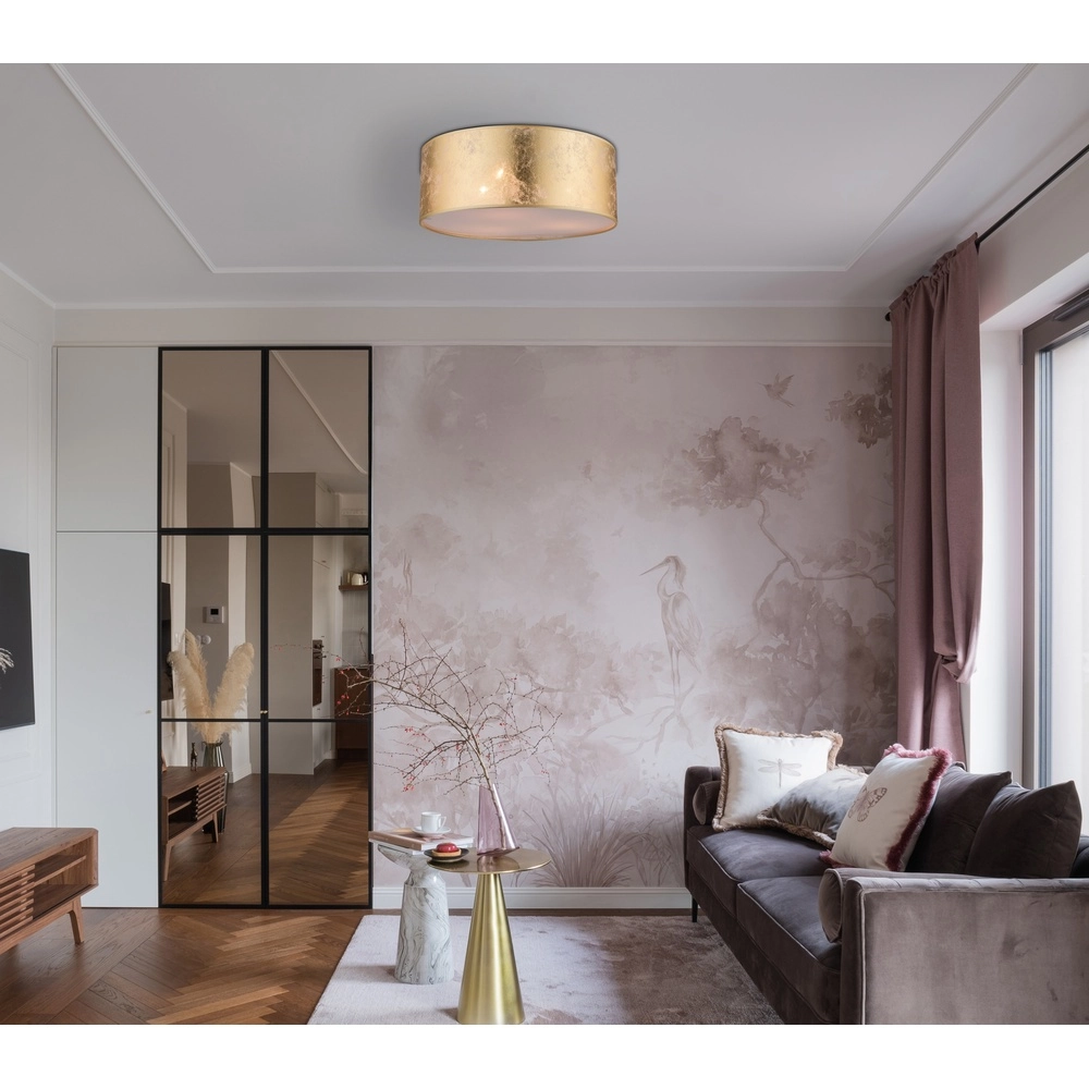 Lampe de plafond Amy Nickel avec bouchon en or Globo 9007371315499