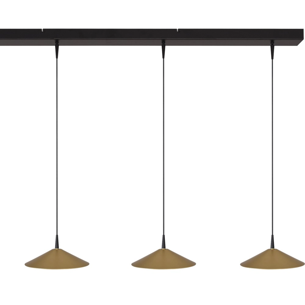 Lampe suspendue à 4 lumières Ceppo noir avec or Ø 22cm Masterlight 8718121358444