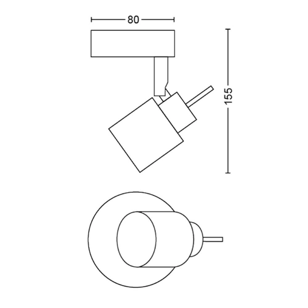 Spot mural blanc Meranti Philips 8719514465299