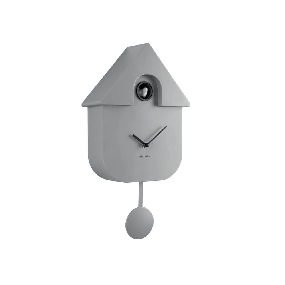 Horloge murale moderne Cuckoo gris